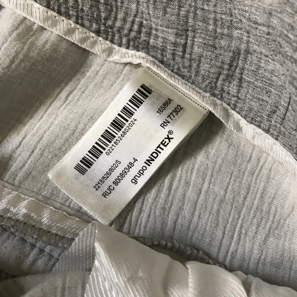 ZARA GRAY TROUSER PANT STRAIGHT LEG CREPE WOMENS SMALL